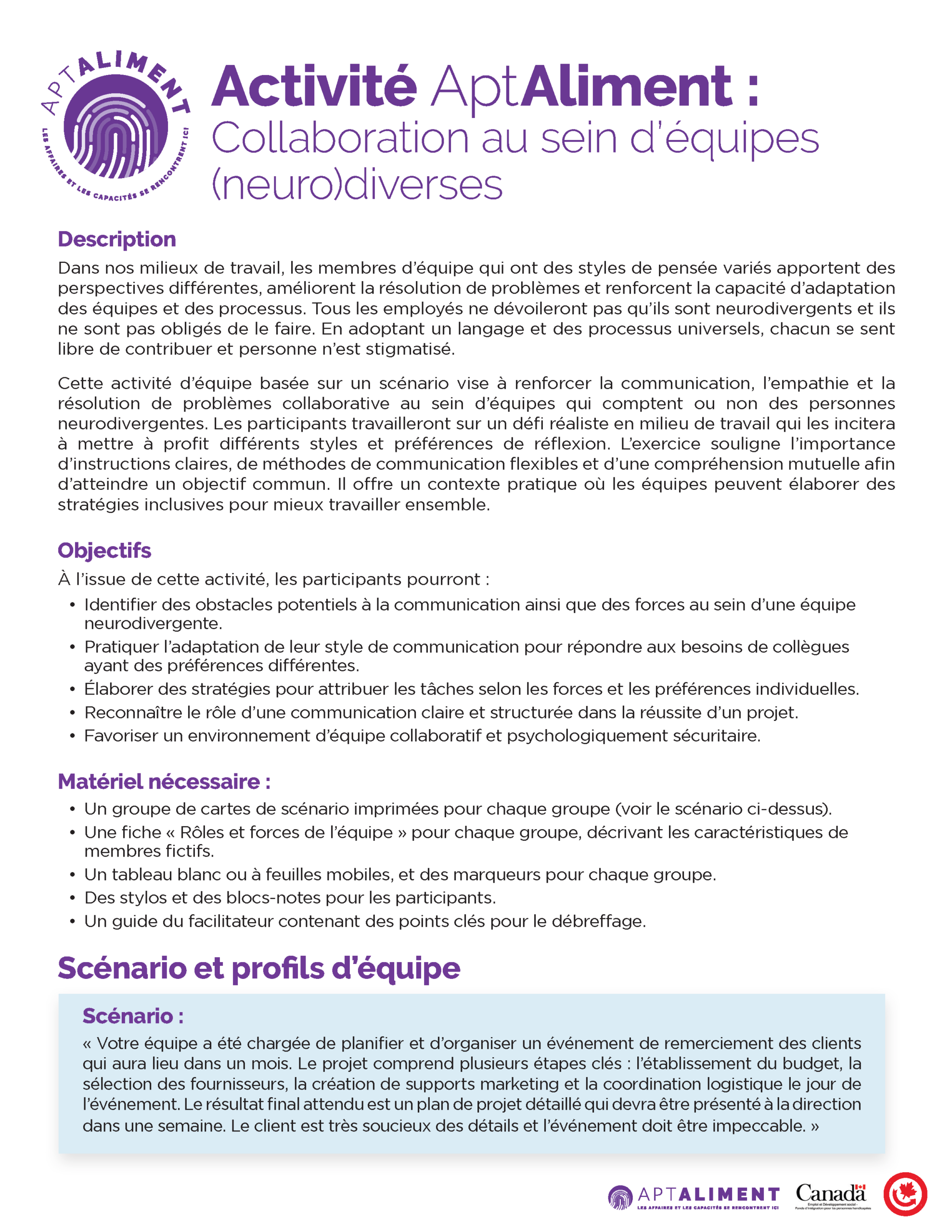 Collaboration dans des équipes neurodiverses
