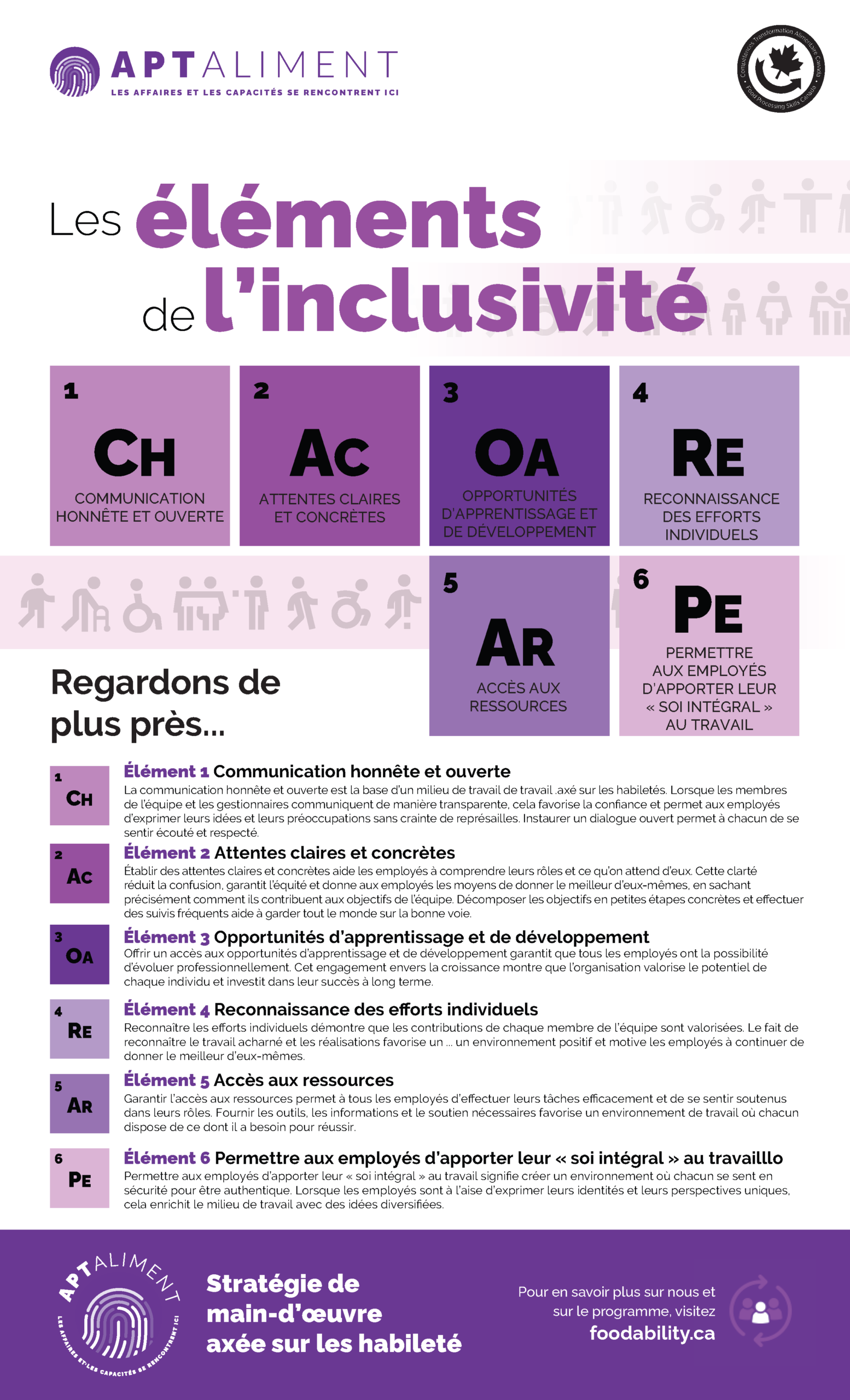 Éléments d'inclusivité Affiche