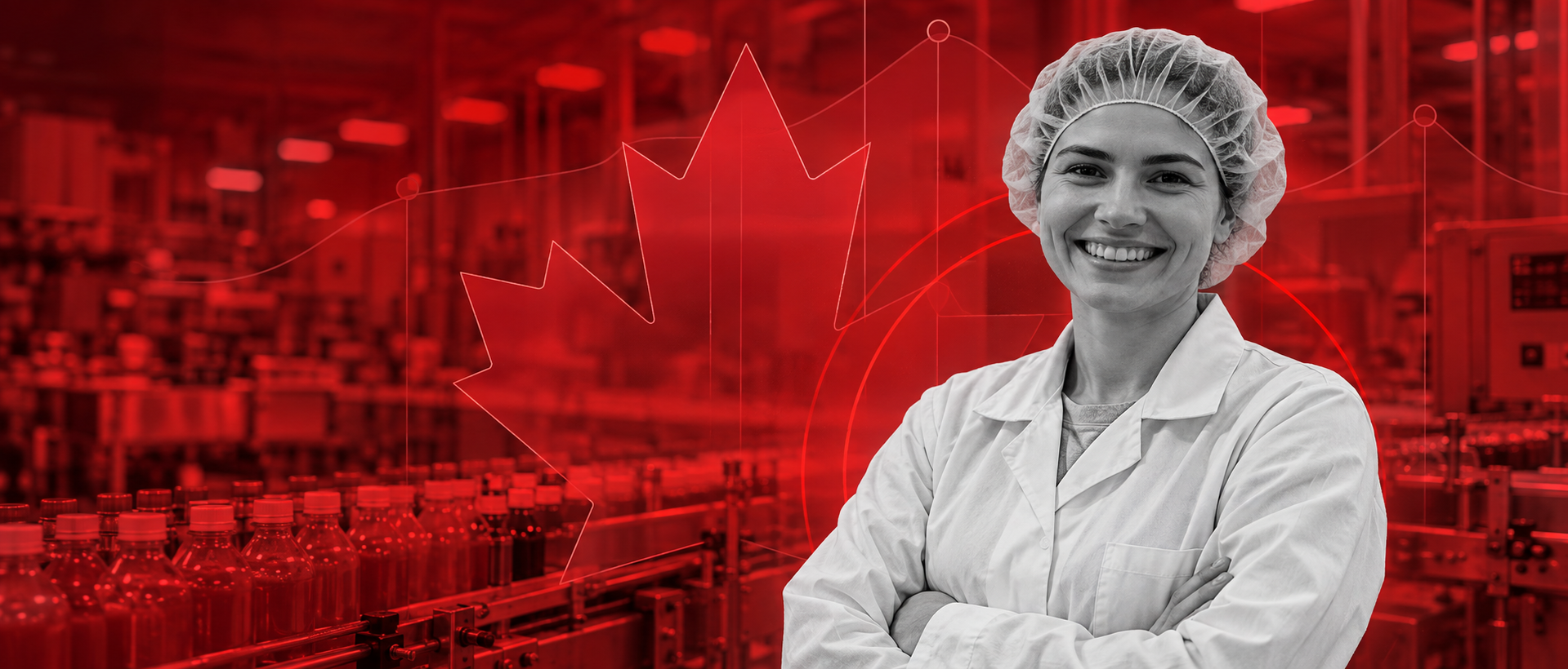 Food and beverage manufacturing worker on the plant floor